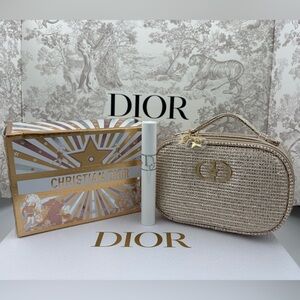 NWT Dior holiday 2025 gold zip pouch bag Diorshow maximizer 3pcs gift bundle